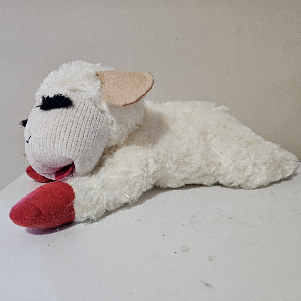 MultiPet Plush Dog Toy, Lambchop, 10'', White